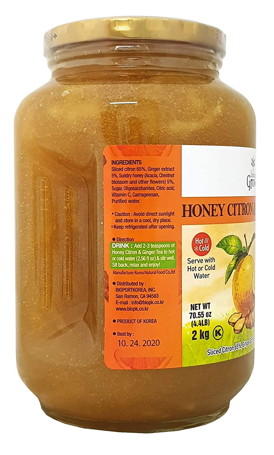 Té de Miel, Cidra y Jengibre Balance Grow 70.55 oz (4.4 lb/2 kg), paquete de 1 — imagen 2
